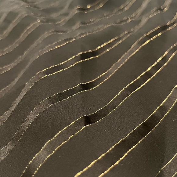 INTERMIX gold striped black top - Picture 3 of 3